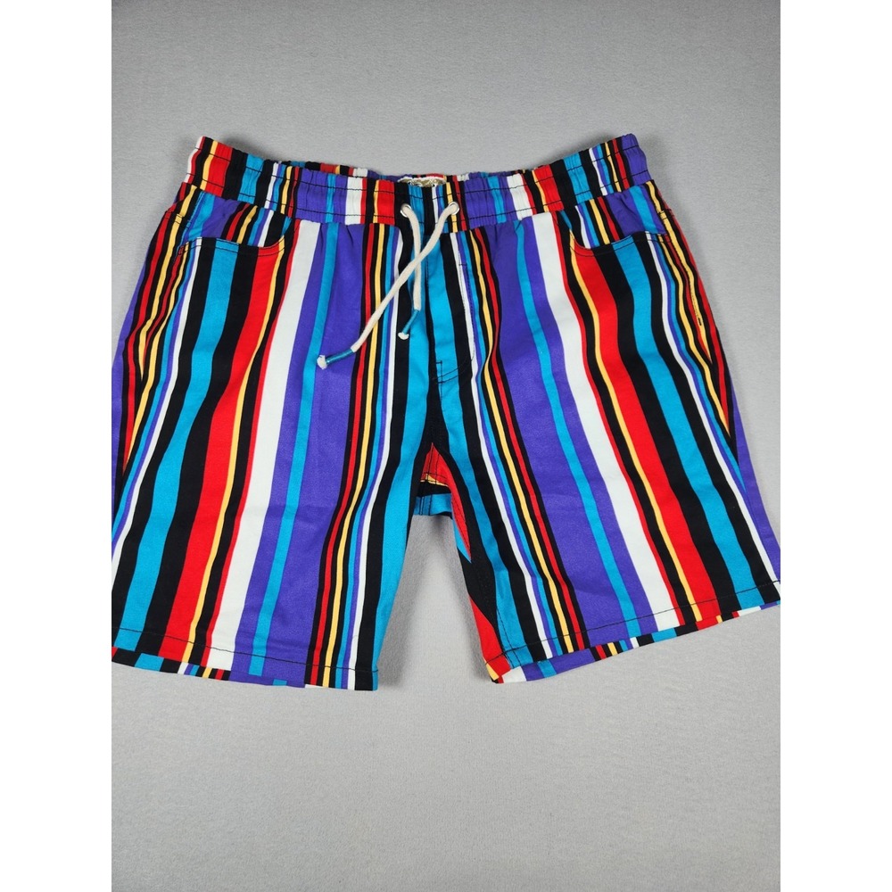 Men's Striped Shorts XL Twill Stretch Pockets Fresh Prince inspired